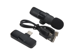 2026 micrófono Lavalier Inalámbrico Compacto com Clip para Camisa, Micrófono Inalámbrico Portátil