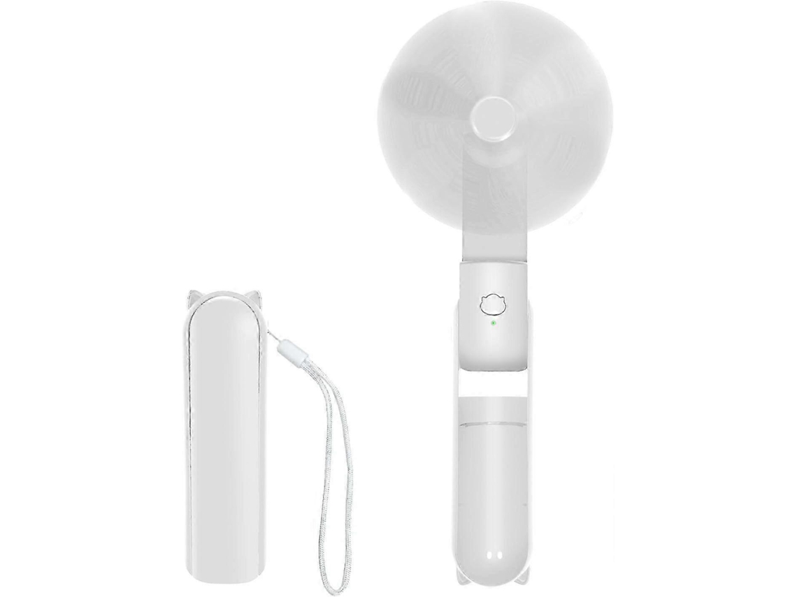 Ventilador Portátil Recarregável Usb, 3 Velocidades, Dobrável, Banco De Potência, Branco Olysi Shop