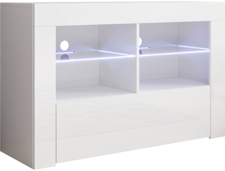 Móvel de TV MÓVEIS BONITOS Lilian (100 x 35 x 65 cm - Melamina - Branco)