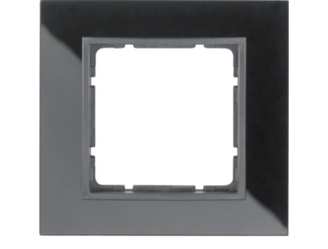 Tomada Elétrica BERKER B7Cadre 1 Post Antracite Preto Sem Parafusos