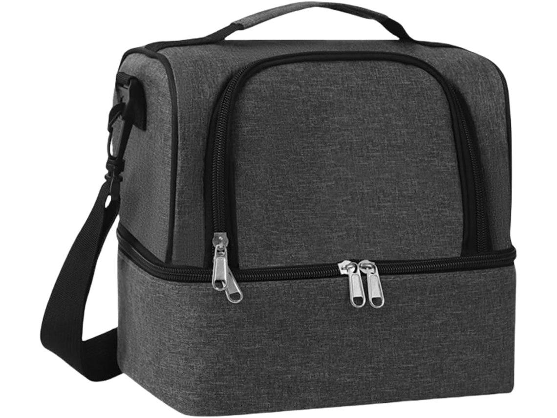 Lurelia Lancheira Térmica Portátil Cinza 25 X 23 17 Cm Alumínio Isolada Impermeável Trabalho Viagem