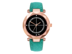 Relógio Feminino de Moda Pulseira de Couro Artificial Relógio de Quartzo para Mulheres Verde