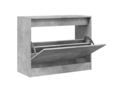 Shoe Cabinet, Shoe Cabinets Vidaxl Cinzeto Madeira Processada (80 X 34 X 63 Cm)