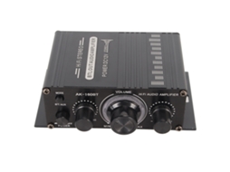 Amplificador De Potência Bluetooth 5.0 Com Som Nítido, Em Liga De Alumínio, 20hz A 20khz, 12v, Universal Para Carro E Casa.