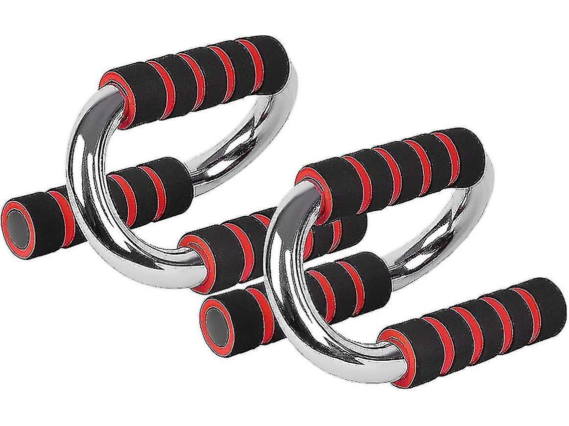 Rebe-barras De Flexões Com Grifos De Espuma Antideslizante E Design Ergonômico S (vermelho E Preto, 12*18*12cm)
