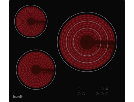 Placa Vitrocerâmica 3Z KUNFT KCH9076A (Elétrica - 59 cm - Preto)