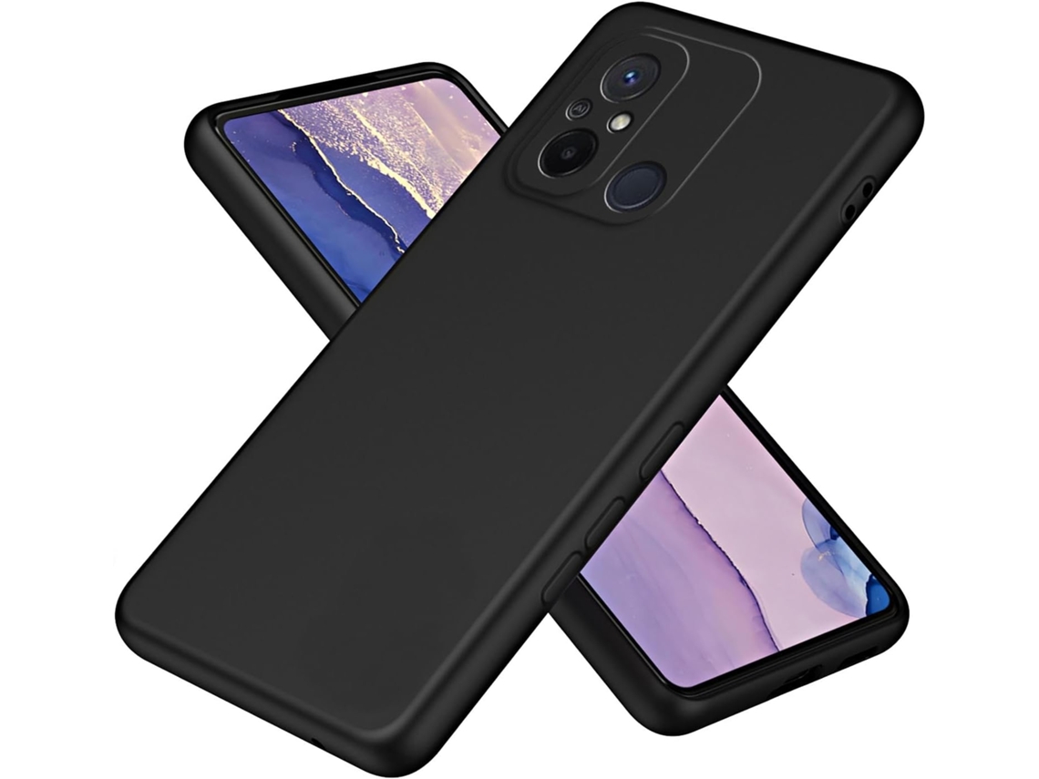 Capa Protetora para Xiaomi Redmi 12C/11A HONGWE. Textura Macia Anti-Choque Preto