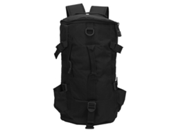 Mochila de Pesca com Suporte para Vara Preta