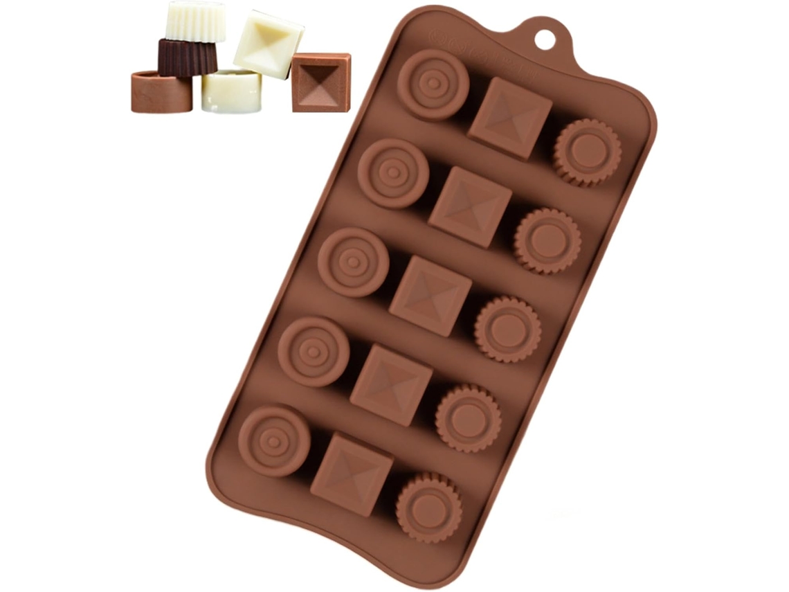 Formas De Silicone Chocolate, Molde De Chocolate - Silicone Quadrado E Redondo