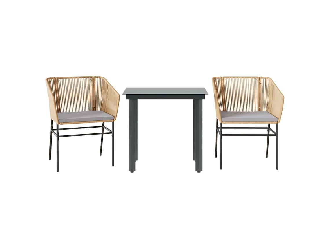 Garden Dining Set, Garden Dining Sets Vidaxl Marrom Vime (80 X 80 X 74 Cm)