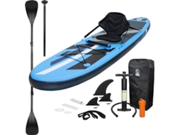 Prancha de paddle surf insuflável SUP ECD 320x82x15 cm PVC azul com assento