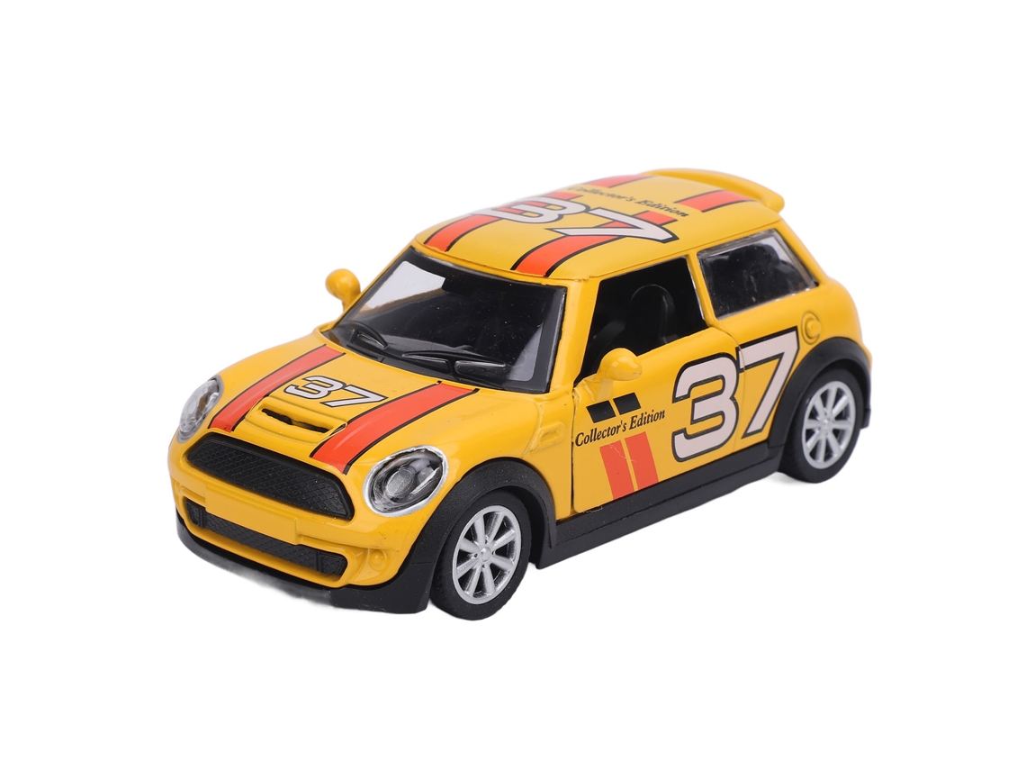 Mali modelo de Carro de Corrida em Liga 1:32 Brinquedo Educativo Infantil Amarelo para Coleção e Exposição