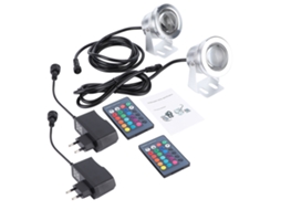 Luz Subaquática RGB Controle Remoto para Piscinas e Fontes | S/MARCA