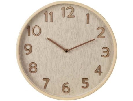 Relógio De Parede 38 Cm Decoração Madeira Clara Ko Hz1601320 Segnale