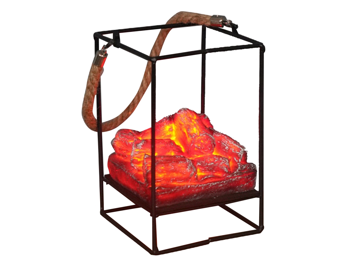 Lâmpada de Fogueira Led Sem Chama Decorativa Ferro Natal 17x11x11cm S/MARCA