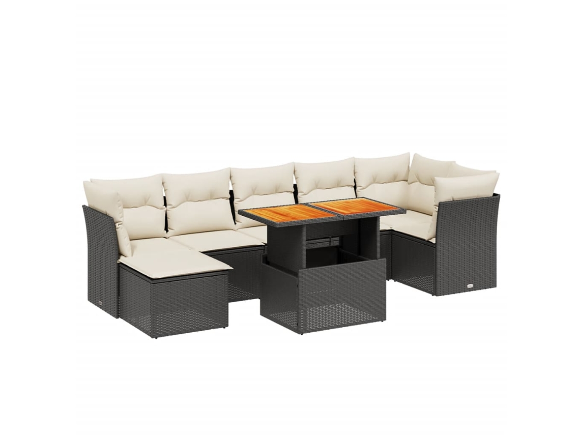 Garden Sofa Set, Garden Sofa Sets Vidaxl Preto Rattan / Vime (n/a)