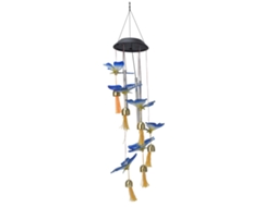Lâmpada de Sinete Eólico Solar LED Colorida IP65 Decorativa Suspensa