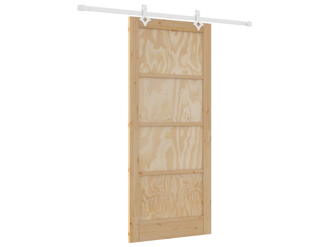 Porta Deslizante Natural e Branco 86 X 198,5 Cm MAISON EXCLUSIVE
