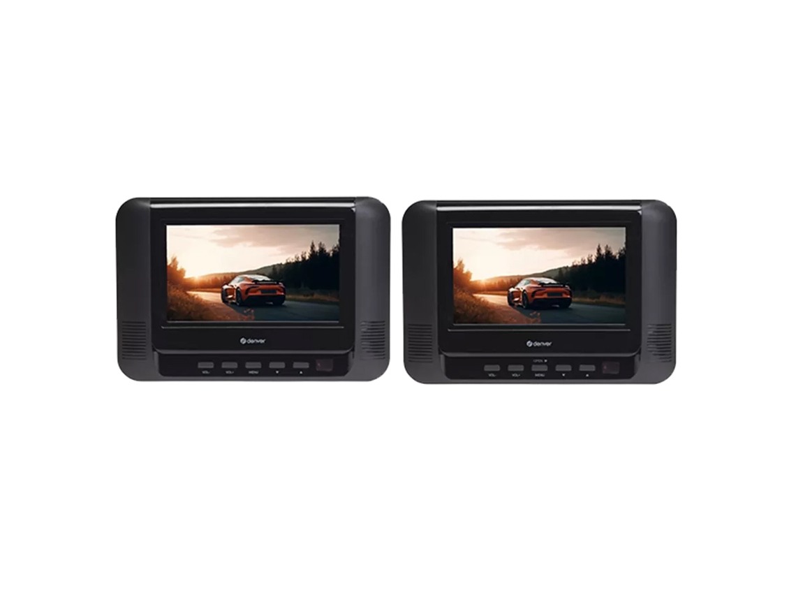 Leitor De Dvd Portátil Denver Mtw 793 Com Duas Telas De 7 Polegadas E Brilvibera