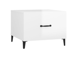 Mesa de centro MAISON EXCLUSIVE com pés de metal branco brilhante (50x50x40 cm)