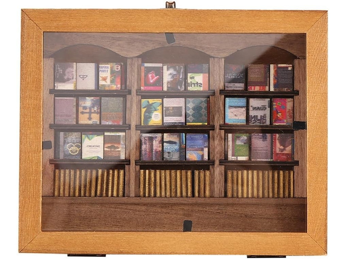 Mini Biblioteca, Biblioteca para Afastar a Ansiedade, Miniatura, Pequena SFUSHOS