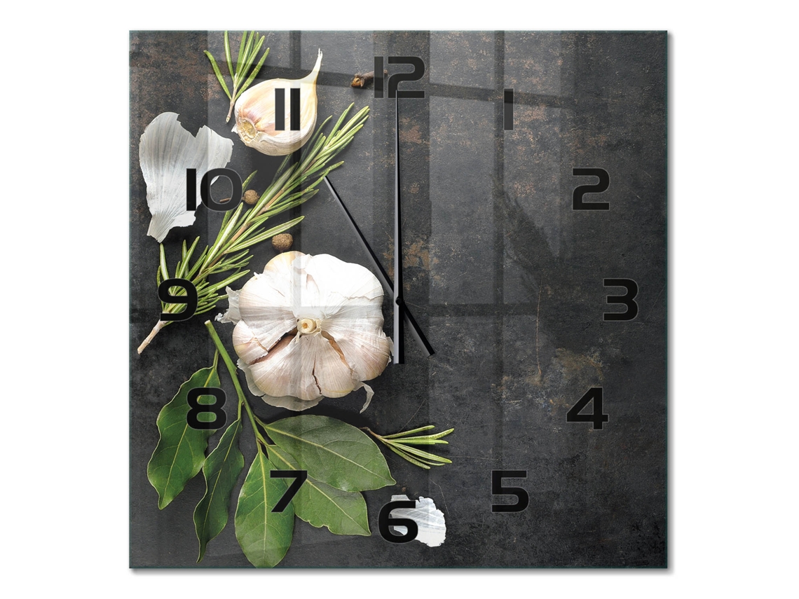Relógio De Parede Branco Decorativo Quadrado Espelharte (60x60 Cm)