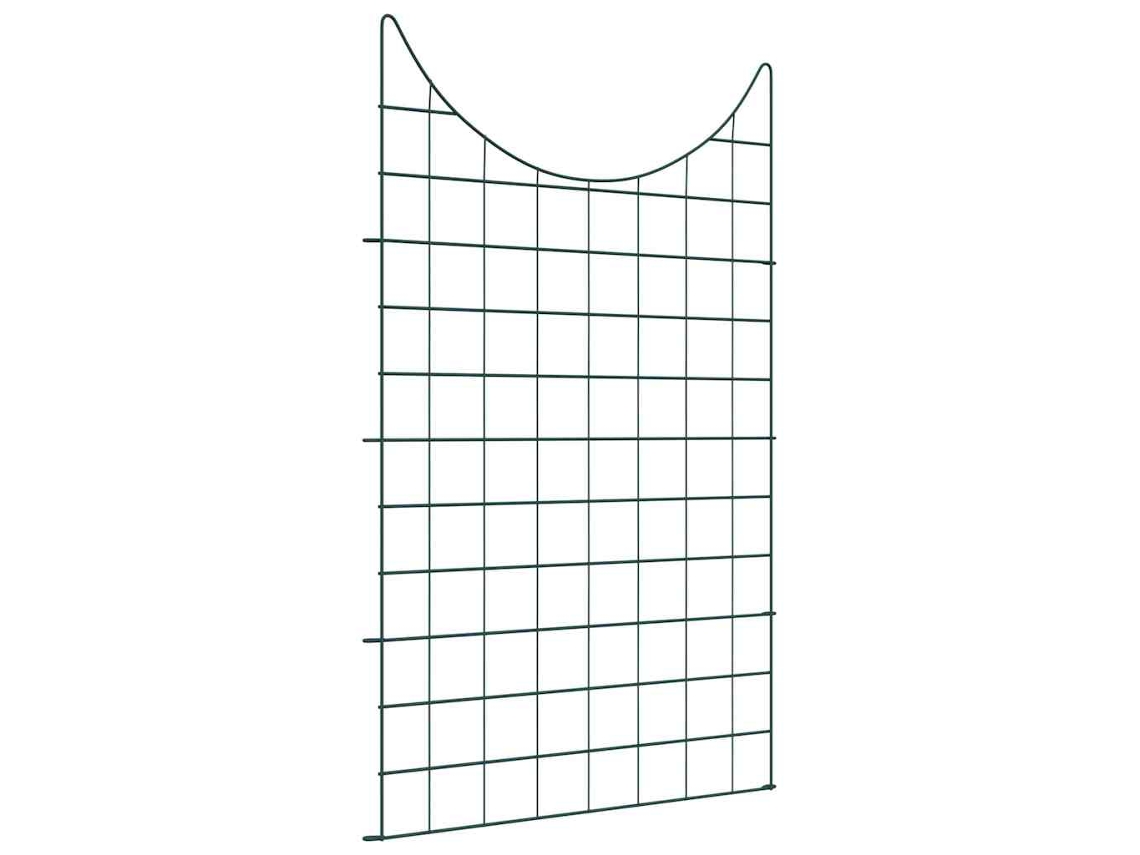 Vidaxl Conjunto De Cerca Para Lago 8 Pcs Verde 50 X 80 Cm Aço