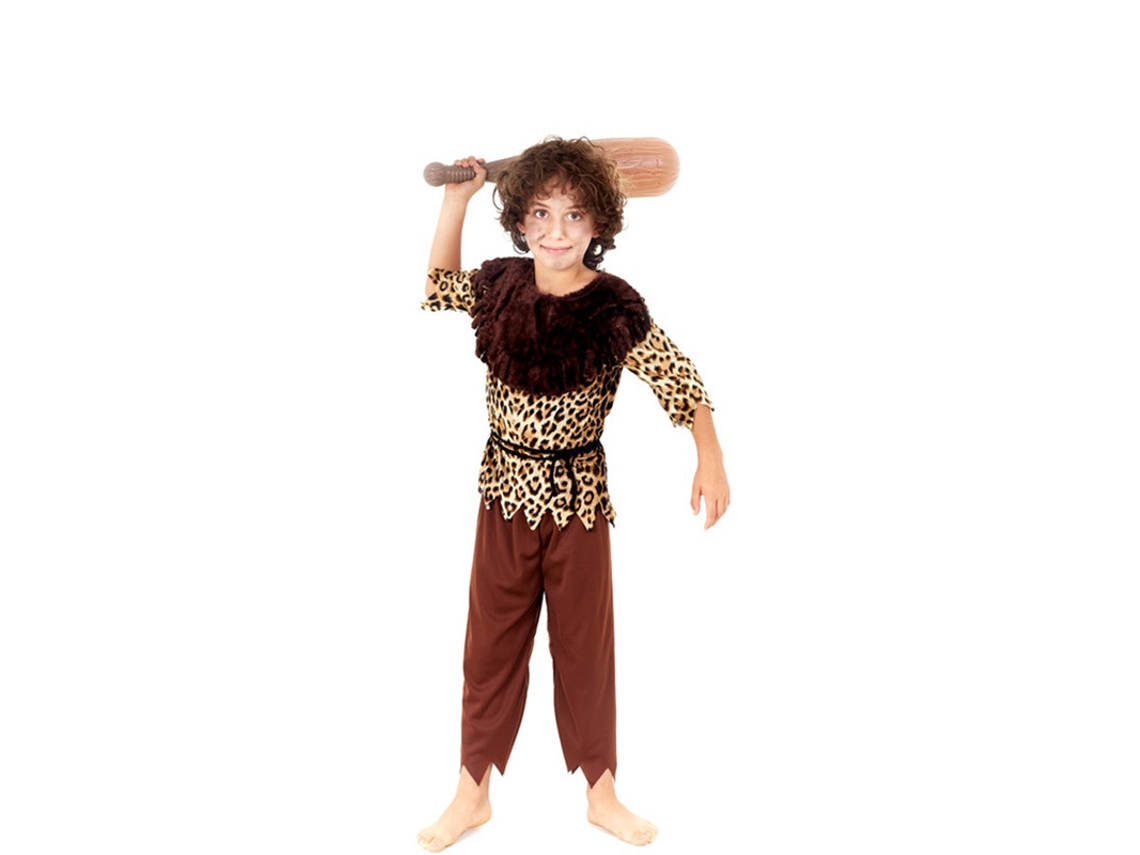 Fato de Homem PARTILANDIA Homem das Cavernas Animal Print (Tam.: 3-4 anos)