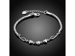 Pulsera De Prata 925 Com Coração E Asas De Anjo Para Mulheres, Joiaria Moda Pulsera De Brazalete