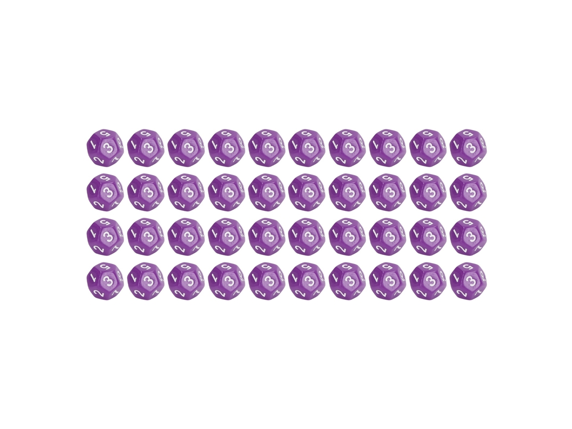Set De 40 Dados De 12 Caras Poliédricos Para Fiestas Familiares, Jogos De Tabuleiro, Pubs E Clubes Morados