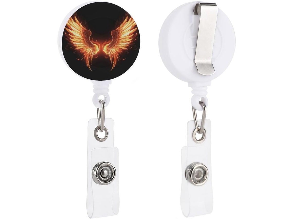Carretéis Retráteis Com Clipe Jacaré, Chaveiro, Porta Crachá, Asas De Anjo, Porta Crachás Funcionais De