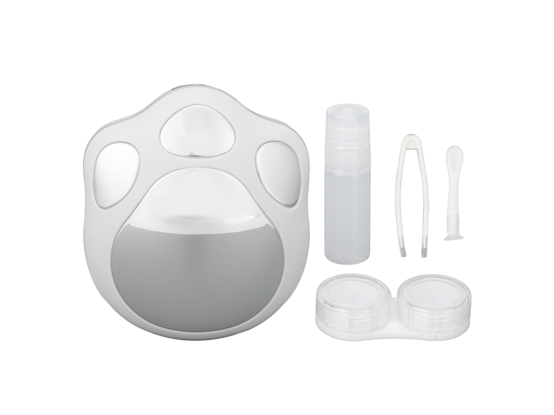 Estuche Para Lentes De Contacto Cute Paw Caricatura Portátil Ligero Kit De Inmersión