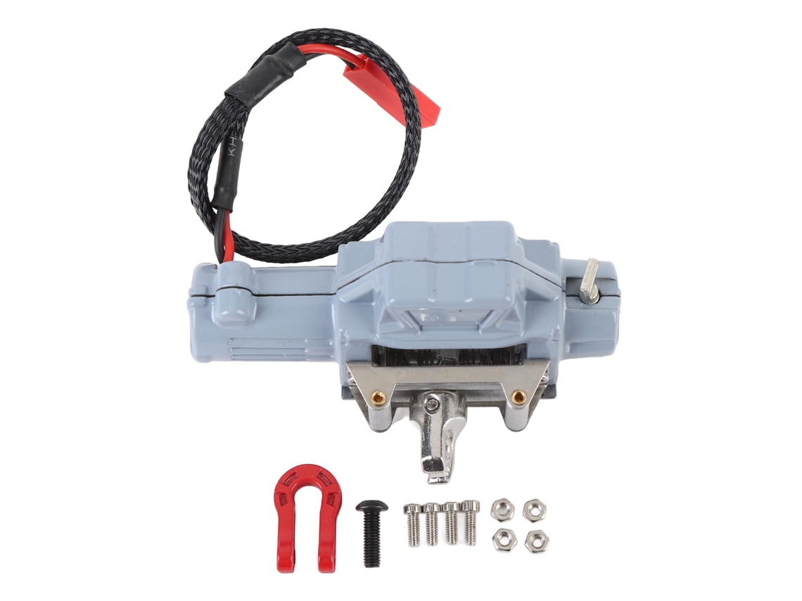 Mali guincho de Simulação de Metal para Carro Rc Crawler 1/10 Substituição para Scx10 Cinza