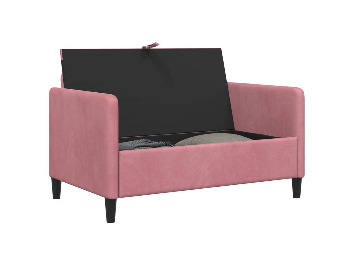 Sofa com Armazenamento Rosa 122 X 78 X 87 Cm Poliéster SYFAX