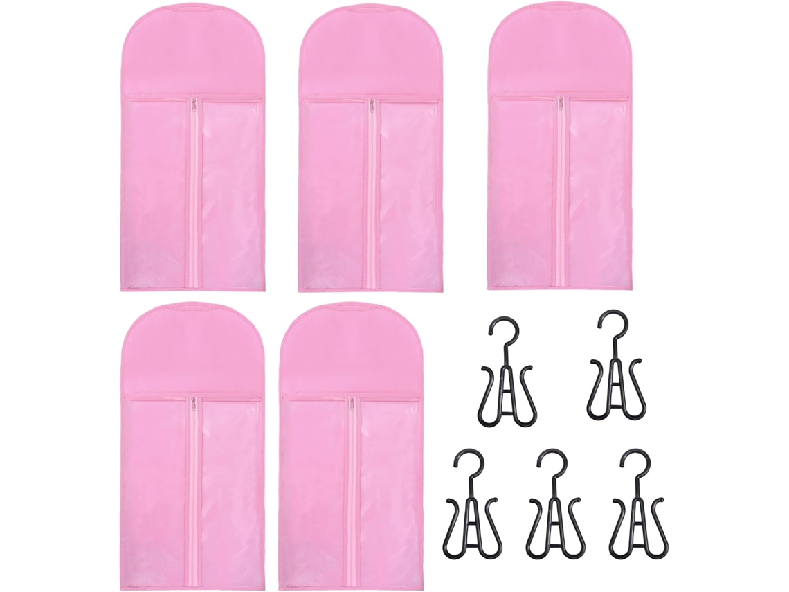 Bolsa organizadora para extensões de cabelo, incluindo extensões de cabelo não tecidas.