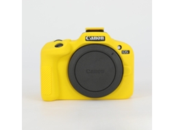 Capa Silicone HEXINYIGJLY para Canon Eos R100macia Antirriscos, Proteção Anti Queda Amarelo