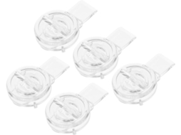 Aboofan 1-conjunto De 5-travas Transparentes Em Acrílico Para Mini Caixas Joias Resistentes, Para Segurança Doméstica E