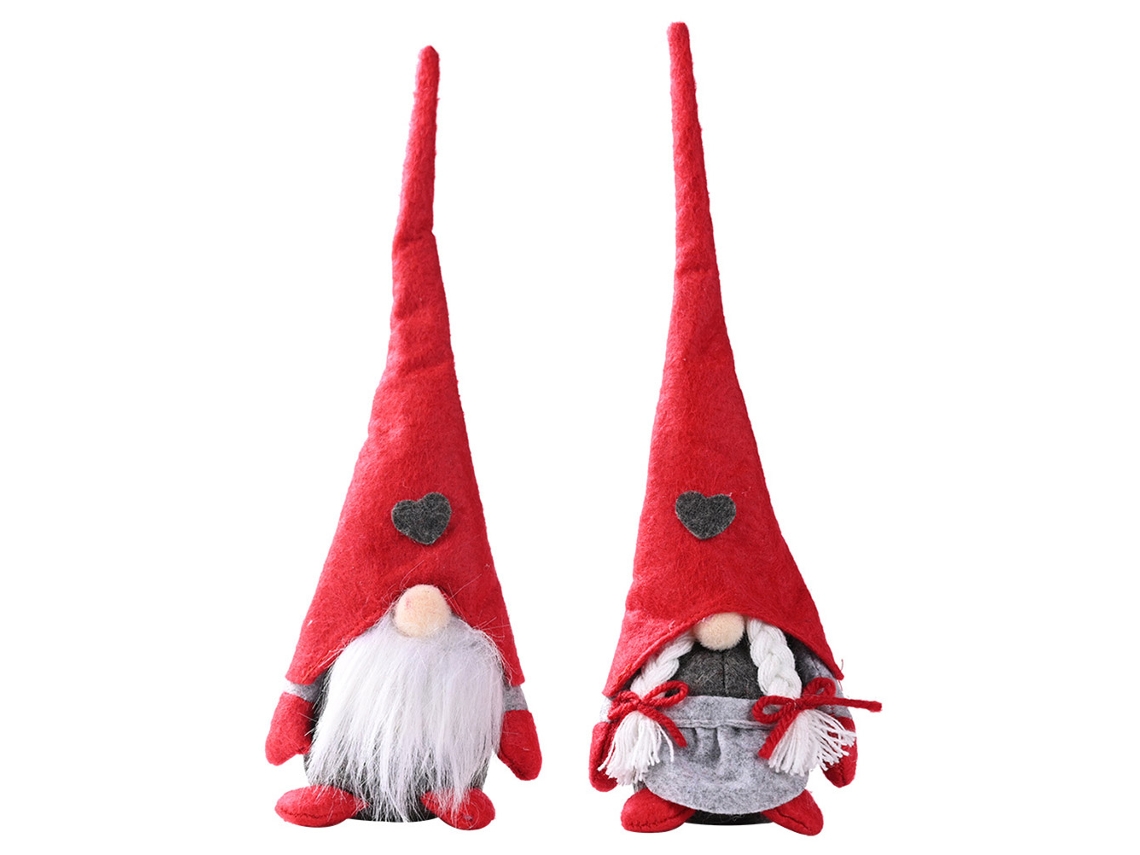 Boneco Idoso Natal Floresta Decoração 2 Peças Em Liquidação