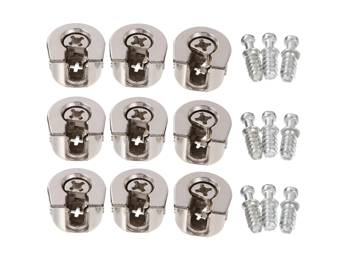 Conjunto De 10-conectores Conexão Estáveis Garneck Para Armários, Em Liga De Prata, Para Móveis E Painéis De Escritório