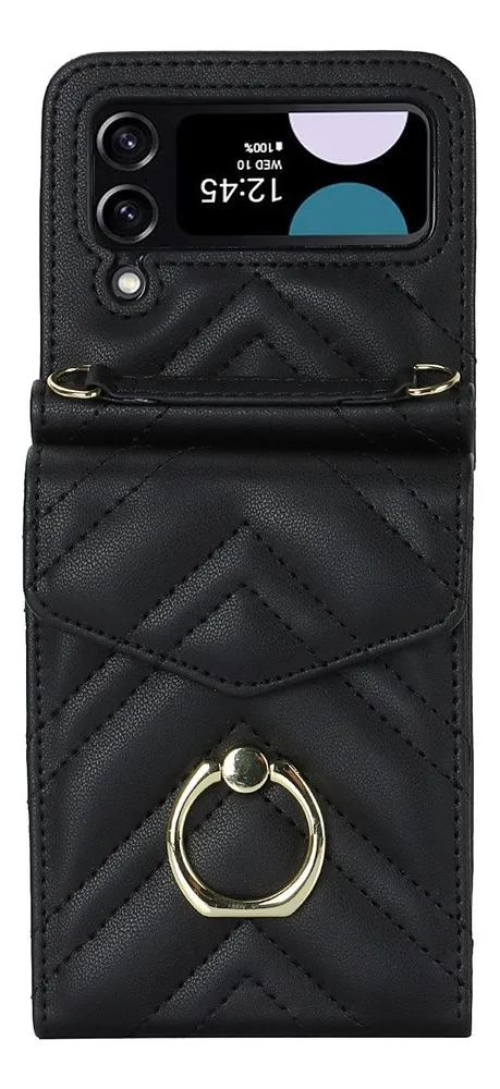Capa Texturizada Em Formato De V Para Samsung Z Flip 5 4 3