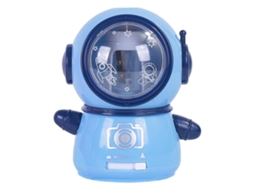 Apontador elétrico em formato de astronauta Slowmoose, flexível e seguro para sala de aula em casa, roxo e azul