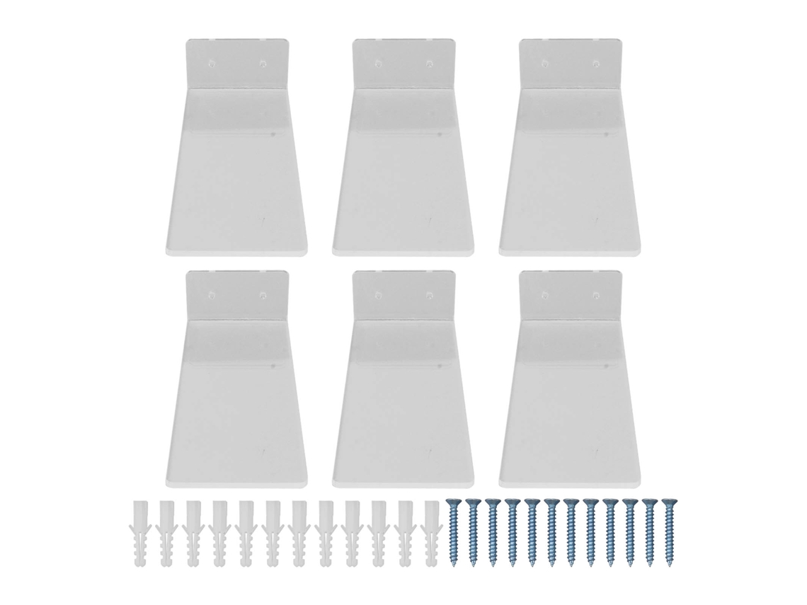 6pcs rack para sapatos flutuante de parede acrílico transparente exibição tênis organizer S/MARCA