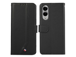 Capa Flip De Couro Com Bloqueio Rfid Para Samsung Galaxy S25 Edge - Preta