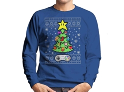 Camisola Retro Jogos Console Árvore de Natal Masculino GOKOCO