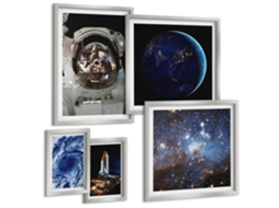 Quadros Decorativos Para Parede Retratos De Cavalos Em Tons De Pelo Moldura Prateada Quadros Para O Escritório Espelharte (conjunto De 5 Imagens)