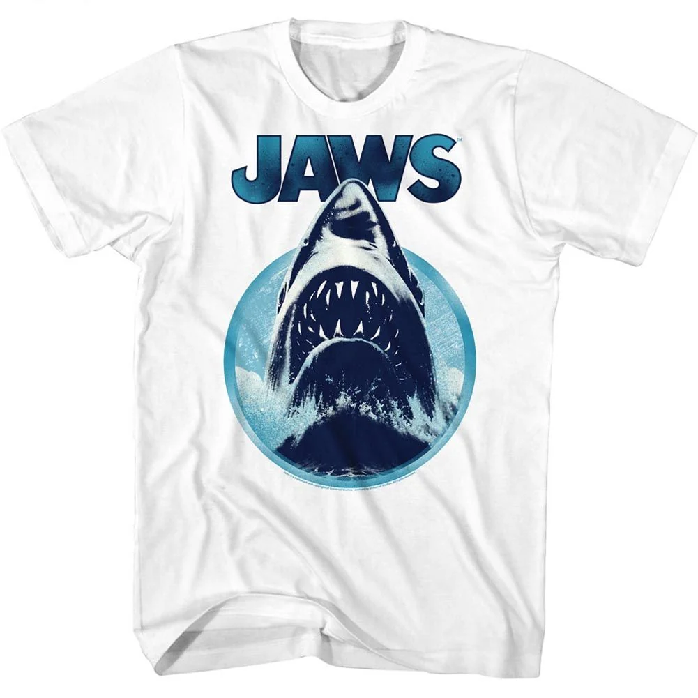 Rockinstone Jaws Movie Jawhol White Adult T-shirt Size:s