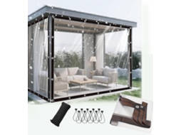 3x7ft Clear Vinyl Tarp, Clear Tarps Heavy Duty Waterproof With Grommets Uv Tear Resistant, Clear Plastic Tarp For