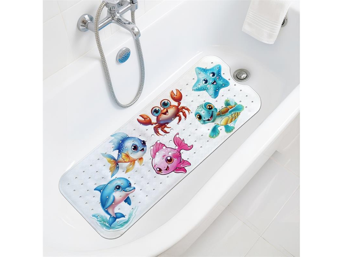 Tapete de Banho Antiderrapante Chuveiro Banheira para Bebês HENTEN HOME 53x53 Cm