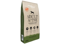 Vidaxl Ração Premium Adult Active Chicken Fish 15 Kg