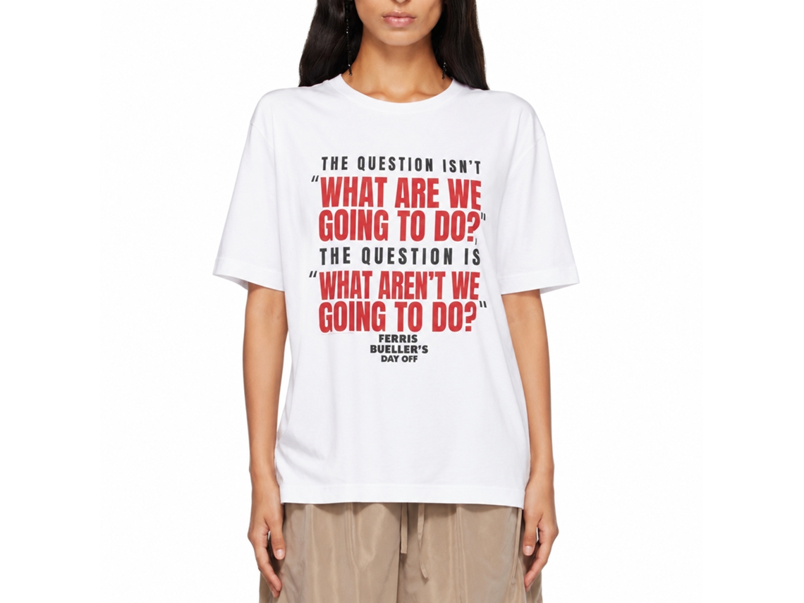 Rockinstone Ferris Bueller's Day Off What Are Going To Do White Adult T-shirt Size:xl